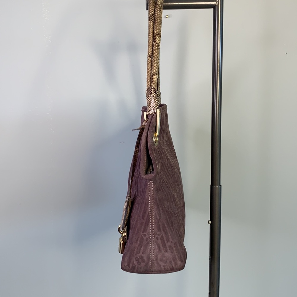 LOUIS VUITTON PYTHON SUEDE NUBUCK SHOULDER BAG - Picture 7 of 16